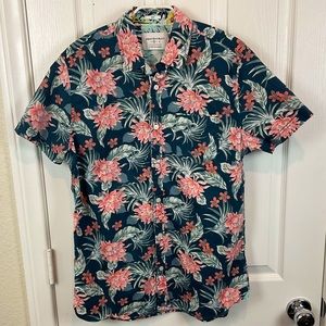 Pre-Owned PaperDenim&Cloth Men’s Hawaiian Button-Down Short Sleeve Shirt, Size M